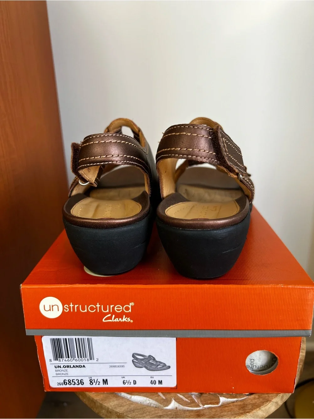Clarks Leather Orland Wedge Slingback Sandals